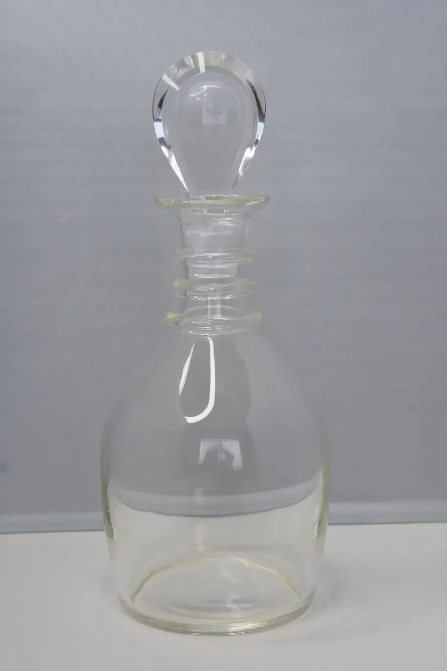 1950 Donald Pollard STEUBEN Blown Glass spiral Neck DECANTER with Moon Stopper